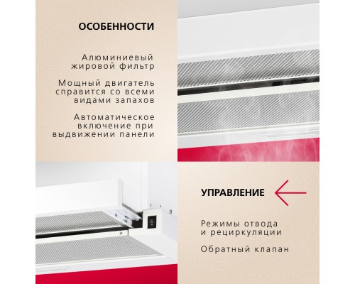 Телескопическая вытяжка Hansa OTP6251WH