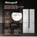Отдельностоящий холодильник с инвертором Weissgauff WCD 450 White Rock Glass NoFrost Inverter
