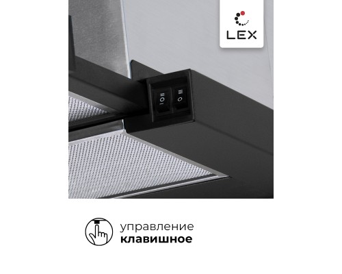 Встраиваемая кухонная вытяжка LEX HONVER 600 BLACK