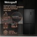 Отдельностоящий холодильник с инвертором Weissgauff WCD 590 Nofrost Inverter Premium Ecofresh Dark Inox
