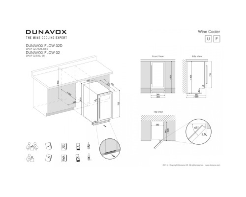 Винный шкаф Dunavox DAUF-32.78DC