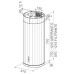 Островная вытяжка Faber Corinthia Isola EV8P WH MATT/TS A37 110.0456.219