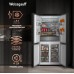 Отдельностоящий холодильник с инвертором Weissgauff WCD 590 NoFrost Inverter Premium Ecofresh Bru Steel Glass