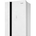 Отдельностоящий холодильник с инвертором Weissgauff WCD 450 White Rock Glass NoFrost Inverter