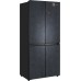 Отдельностоящий холодильник с инвертором Weissgauff WCD 450 Rock Glass NoFrost Inverter