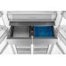 Отдельностоящий холодильник с инвертором Weissgauff WCD 590 Nofrost Inverter Premium EcoFresh White Glass