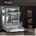 Встраиваемая посудомоечная машина с лучом на полу и авто-открыванием Weissgauff BDW 6140 Ultra Real Autoopen Infolight