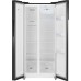 Отдельностоящий холодильник с инвертором Weissgauff WSBS 500 Inverter NoFrost Black Glass