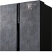 Отдельностоящий холодильник с инвертором Weissgauff WSBS 600 NoFrost Inverter Rock Glass