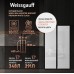 Отдельностоящий холодильник с инвертором Weissgauff WSBS 1036 Inverter NoFrost Premium White Glass