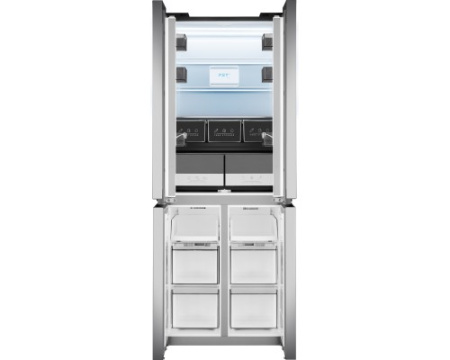 Отдельностоящий холодильник с инвертором Weissgauff WCD 480 Total NoFrost Inverter Silk Inox Built-in