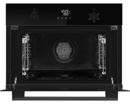 Встраиваемый компактный духовой шкаф с СВЧ Weissgauff OE 449 PDBK Black Edition