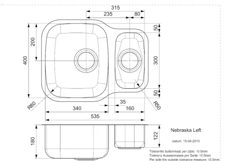 Кухонная мойка REGINOX nebraska u lux okg