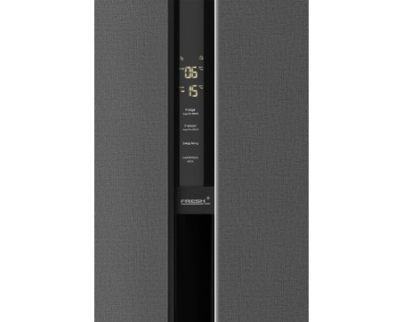 Отдельностоящий холодильник с инвертором Weissgauff WSBS 600 NoFrost Inverter Bru Steel Glass