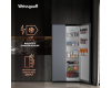 Отдельностоящий холодильник с инвертором Weissgauff WSBS 600 NoFrost Inverter Dark Grey Glass