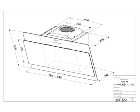Наклонная вытяжка Faber COCKTAIL WH A80 EG8 110.0252.428