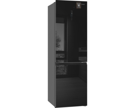Отдельностоящий холодильник с инвертором Weissgauff WRK 2000 Total NoFrost Inverter Black Glass