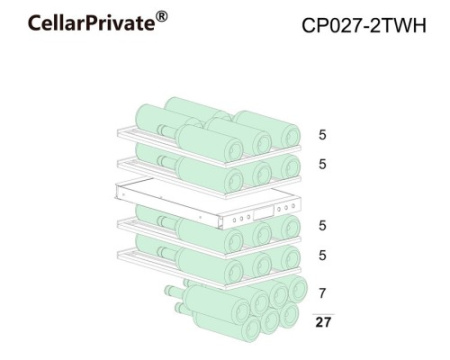 Винный шкаф CELLAR PRIVATE CP027-2TWH