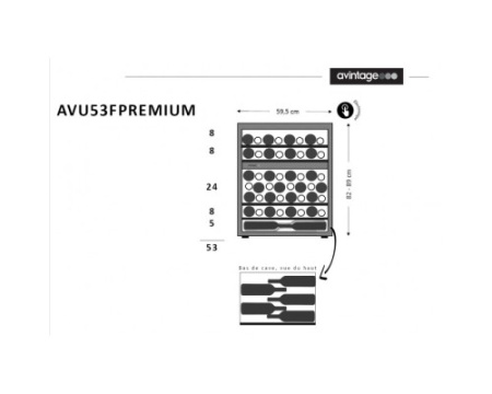 Двухзонный винный шкаф Avintage AVU53F PREMIUM