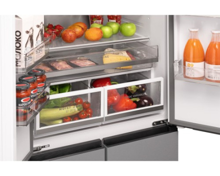 Отдельностоящий холодильник Weissgauff WFD 450 Built-in Inverter NoFrost Inox