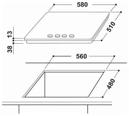 Варочная поверхность INDESIT THP 641 IX/I