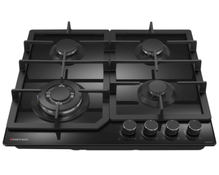 Варочная панель газовая MEFERI MGH604BK GLASS COMFORT