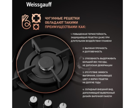Варочная панель Weissgauff HG 430 BGV