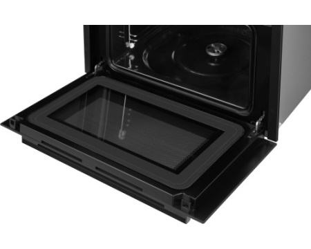 Встраиваемый компактный духовой шкаф с СВЧ Weissgauff OE 449 PDBK Black Edition