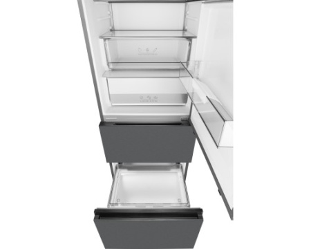 Отдельностоящий холодильник Weissgauff WFD 450 Total NoFrost Inverter Dark Grey Built-in