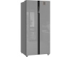 Отдельностоящий холодильник с инвертором Weissgauff WSBS 500 Inverter NoFrost Inox Glass