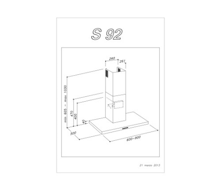 Настенная вытяжка Sirius SL 92 IX 60