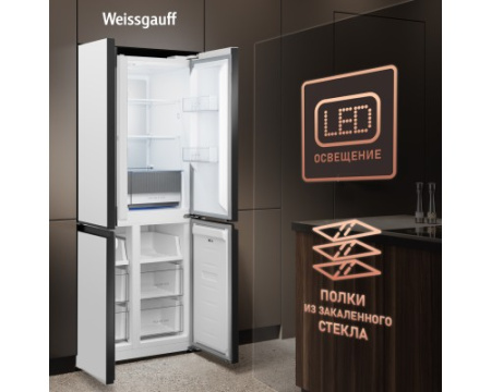 Отдельностоящий холодильник с инвертором Weissgauff WCD 450 WG NoFrost Inverter
