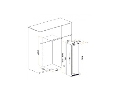 Винный шкаф Meyvel MV106-KST2 (Slim)