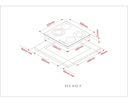 Электрическая варочная панель Kuppersberg ECS 632 F