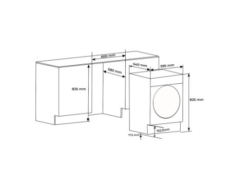 Встраиваемая стиральная машина HOMSair WMB126WH