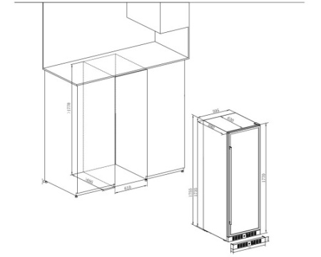 Винный шкаф Temptech Stockholm ST180DRB