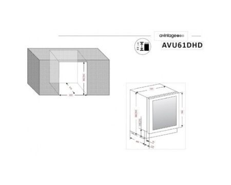 Двухзонный винный шкаф Avintage AVU61DHD