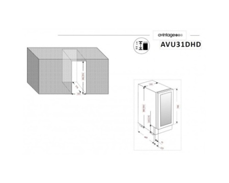 Двухзонный винный шкаф Avintage AVU31DHD