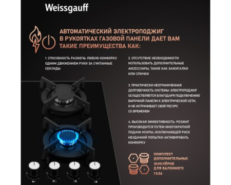 Варочная панель Weissgauff HG 640 BGV