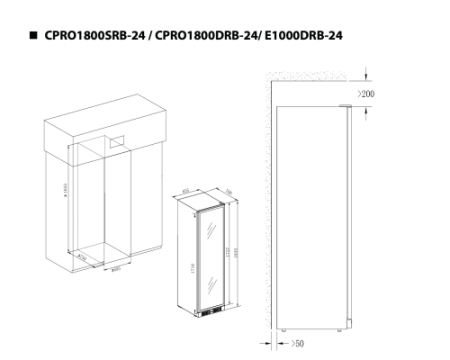 Винный шкаф Temptech Elegance E1000DRB-24
