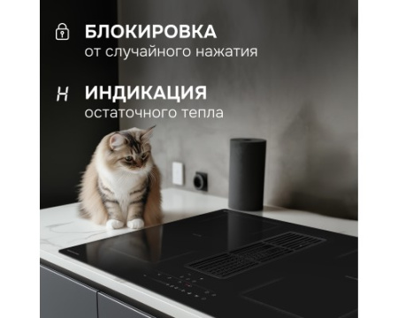 Стеклокерамическая варочная панель Zigmund & Shtain CIS 311.75 BX с вытяжкой