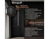 Отдельностоящий холодильник с инвертором Weissgauff WCD 590 Nofrost Inverter Premium EcoFresh Black Glass