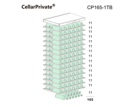 Винный шкаф CELLAR PRIVATE CP165-1TB