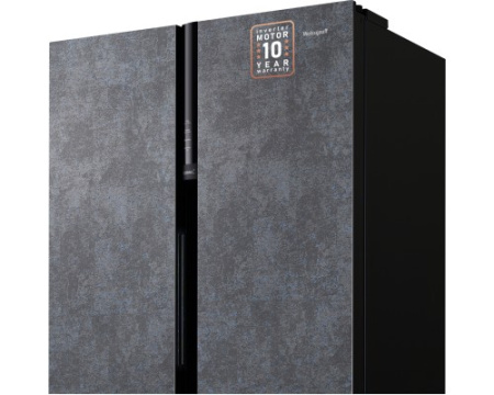 Отдельностоящий холодильник с инвертором Weissgauff WSBS 600 NoFrost Inverter Rock Glass