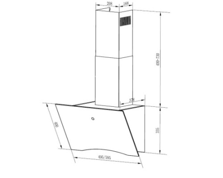 Кухонная вытяжка HOMSair TEFFI 60 черный