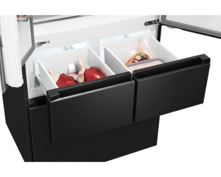 Отдельностоящий холодильник Weissgauff WFD 450 Built-in Inverter NoFrost Dark Inox