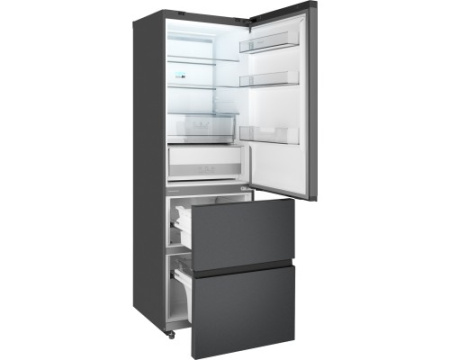 Отдельностоящий холодильник Weissgauff WFD 450 Total NoFrost Inverter Dark Grey Built-in