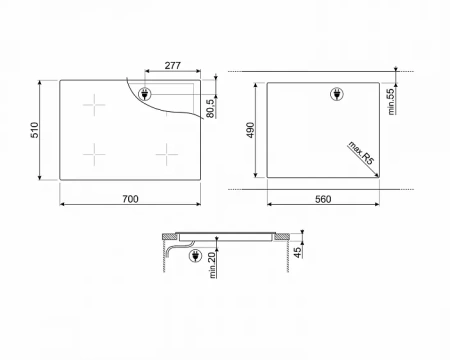 Варочная поверхность SMEG SI1M7733B