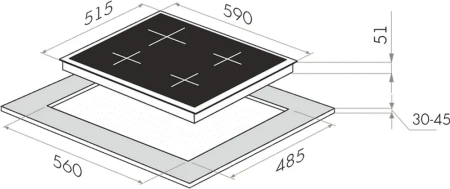 Варочная поверхность MAUNFELD EGHE.64.33CB2/G