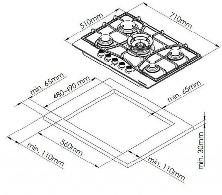 Варочная поверхность KUPPERSBERG FS 73 ANT